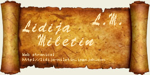 Lidija Miletin vizit kartica